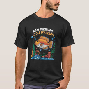 Camiseta Pez Cíclido Carnero Amante Acuario Agua Dulce Aq