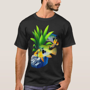 Camiseta Pez Cíclido Enano Caracoles Azules Alemanes Fresco