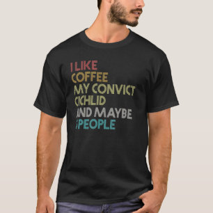Camiseta Pez Ciclidos Convictos Café Acuario Vintage Retro