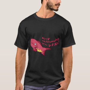 Camiseta Pez ciruela feliz lindo - sigue nadando