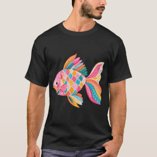 Camiseta Pez Colorido Folk Escandinavo