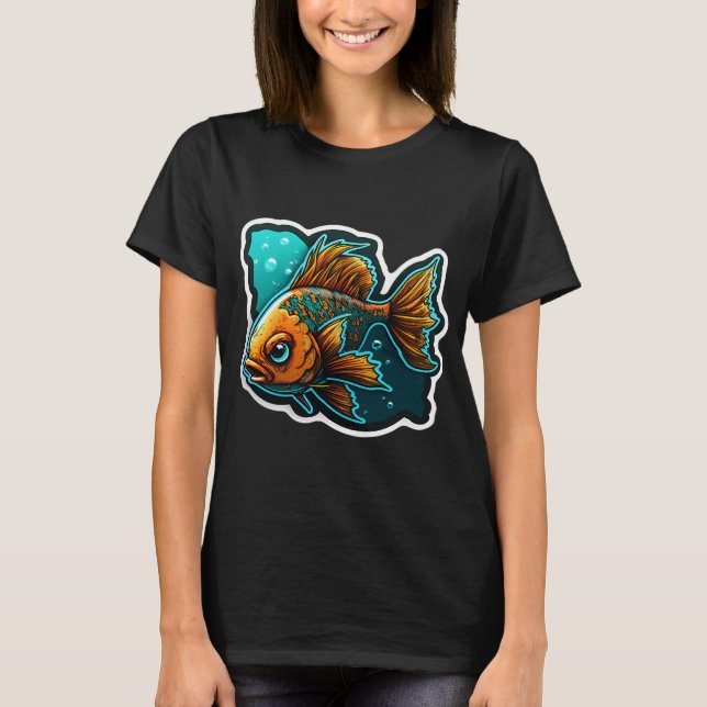 Camiseta Pez Colorido Temperamental (Anverso)