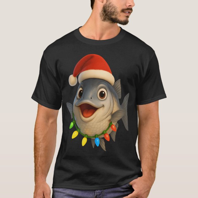 Camiseta Pez Dama de Navidad (Anverso)