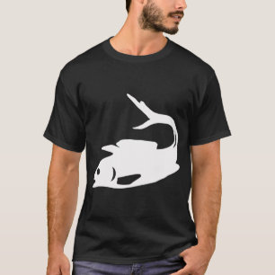 Camiseta Pez de agua dulce silueta, diseños de animales hom