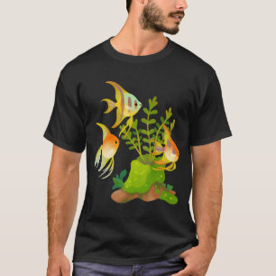 Camiseta Pez de agua dulce y plantas - Pez ángel