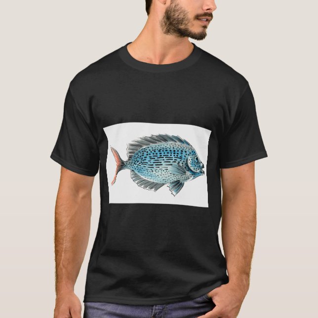 Camiseta Pez de arrecife sobre fondo blanco (Anverso)