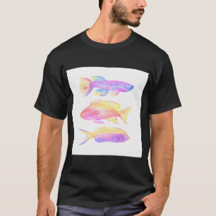 Camiseta pez de color de agua