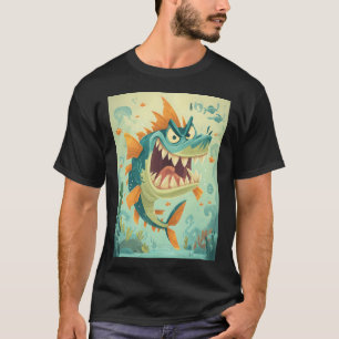 Camiseta pez de dibujos animados