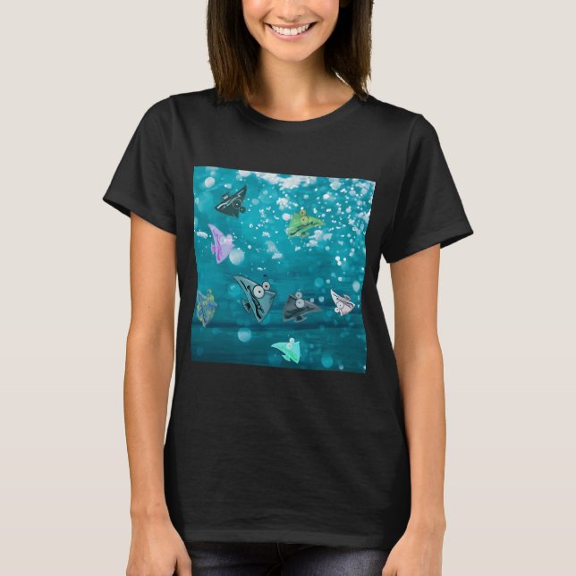 Camiseta Pez de Dibujos Animados (Anverso)