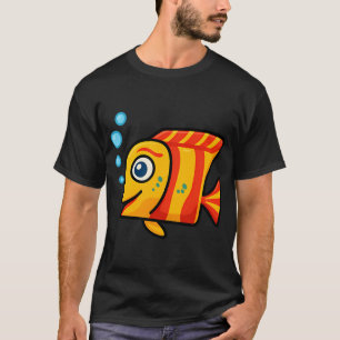 Camiseta Pez de dibujos animados de rayas brillantes – Amar