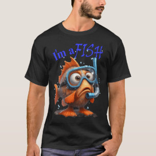 Camiseta Pez de dibujos animados divertido, fantasía capric