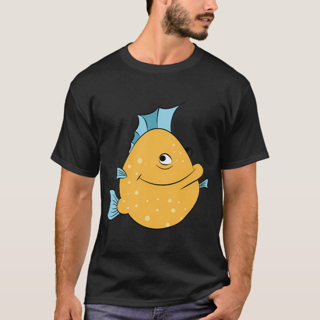 Camiseta Pez de dibujos animados impreso (Anverso)