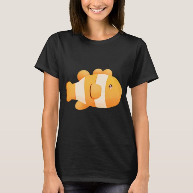 Camiseta Pez de dibujos animados lindo (Anverso)