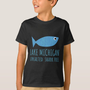 Camiseta Pez de los Grandes Lagos del Lago Michigan sin sal