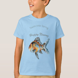 Camiseta Pez de Nowruz Feliz Armonía de Primavera