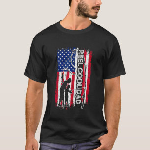 Camiseta Pez de Papá Genial Carpa Bandera Americana Pescado