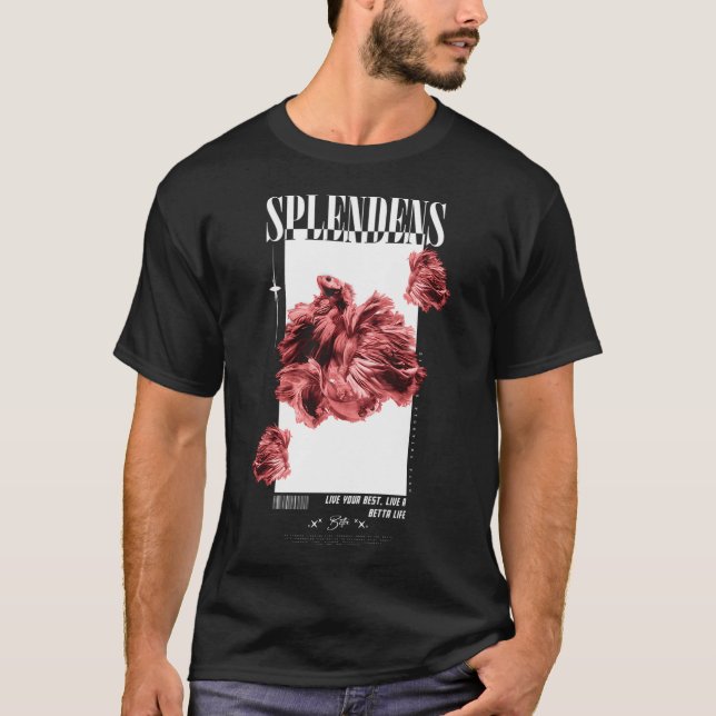 Camiseta Pez de pelea siamés Betta Vida Pez Acuario (Anverso)
