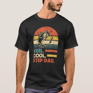 Camiseta Pez de pesca genial hombre Reel Step Dad Vintage