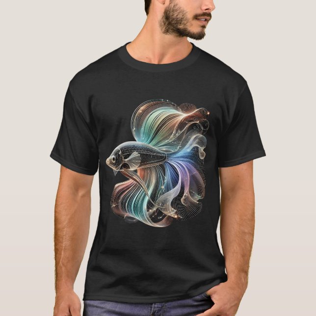 Camiseta pez de vidrio arcoíris (Anverso)
