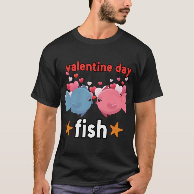 Camiseta Pez del día de San Valentín (Anverso)