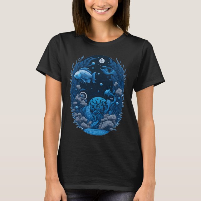 Camiseta Pez del Océano Azul (Anverso)