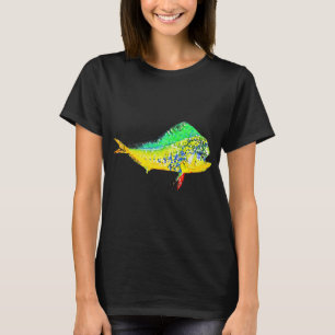 Camiseta Pez delfín acuarela Mahi Mahi