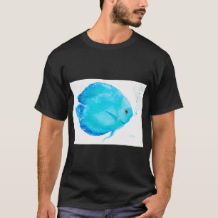 Camiseta Pez Disco Tropical Turquesa