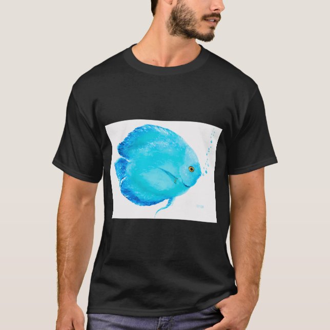 Camiseta Pez Disco Tropical Turquesa (Anverso)