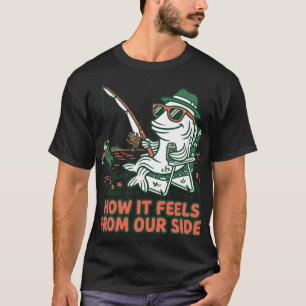 Camiseta Pez Divertido Atrapa Pescador Inversión de Roles