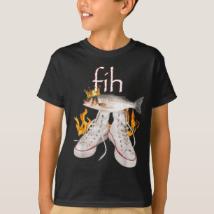 Camiseta Pez Divertido Con Ortografía Incorrecta Fih Scute 