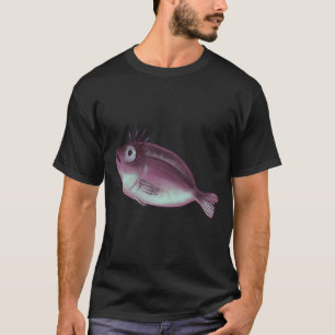 Camiseta Pez Divertido Con Pestañas Elegantes
