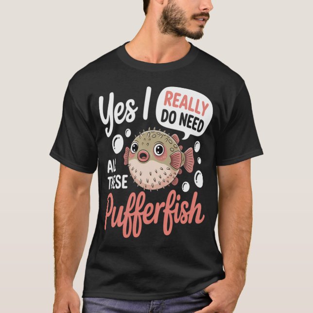 Camiseta Pez Divertido Pez Globo Lindo (Anverso)