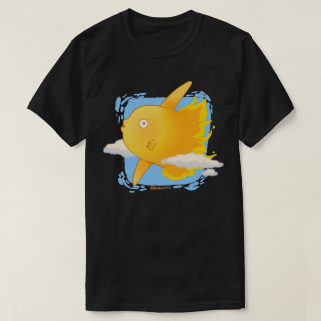 Camiseta pez dorado (Diseño del anverso)