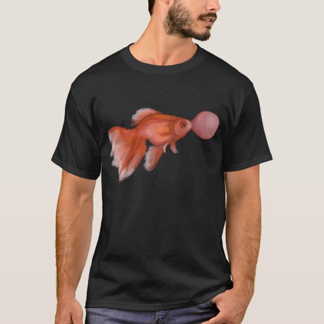 Camiseta Pez dorado Burbuja de chicle (Anverso)