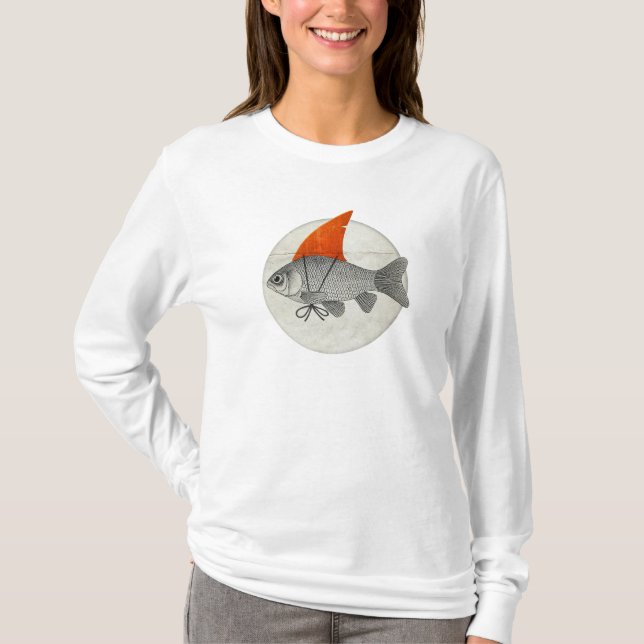 Camiseta Pez dorado con aleta de tiburón (Anverso)