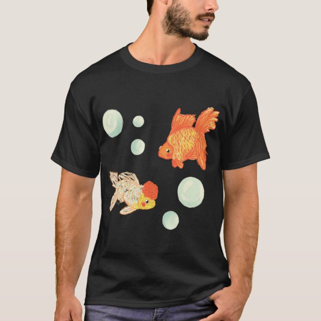 Camiseta Pez dorado con burbujas (Anverso)