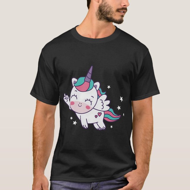 Camiseta Pez dorado con palo de selfie. (Anverso)