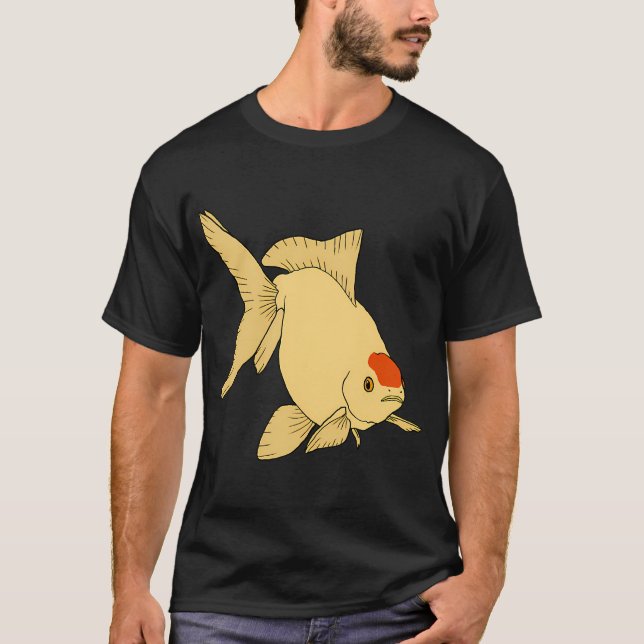 Camiseta Pez dorado coronado rojo (Anverso)