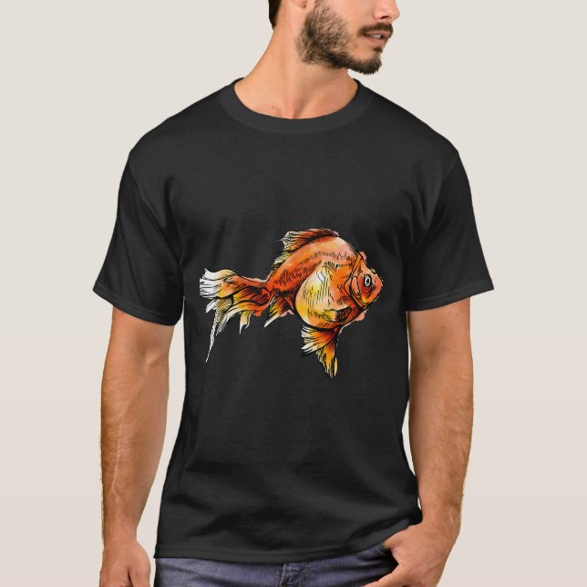 Camiseta Pez dorado de dibujo (Anverso)