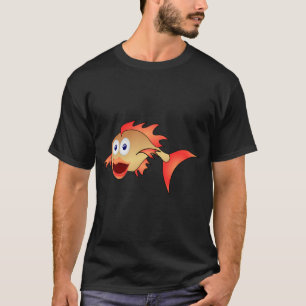 Camiseta Pez dorado de dibujos animados de animales en arte