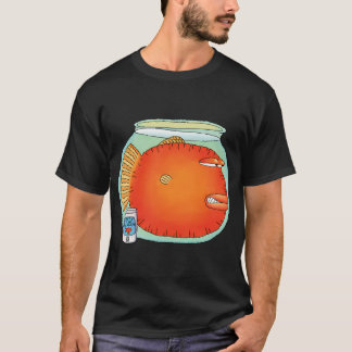 Camiseta pez dorado enfadado en pecera