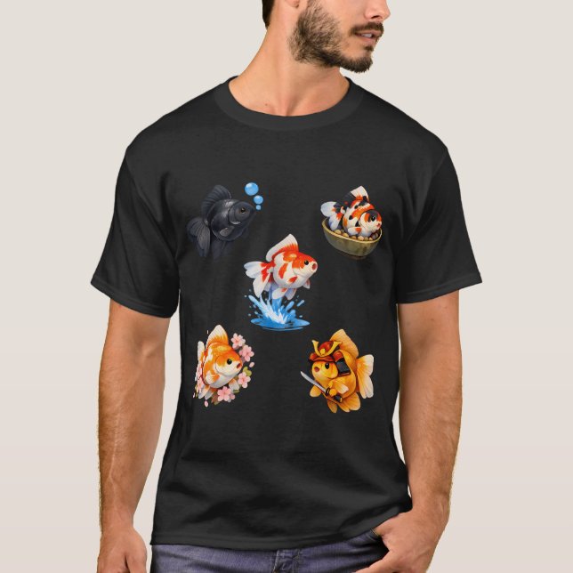 Camiseta Pez dorado lindo (Anverso)