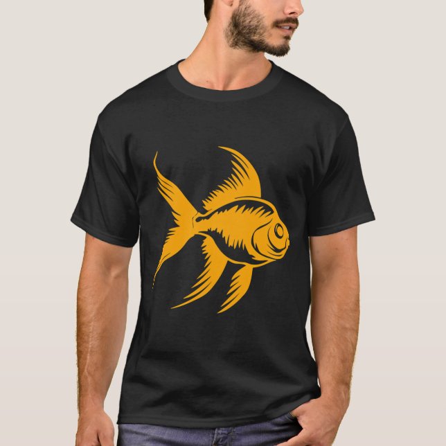 Camiseta Pez dorado (Naranja) (Anverso)