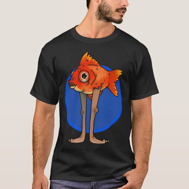 Camiseta Pez dorado paseando (Anverso)