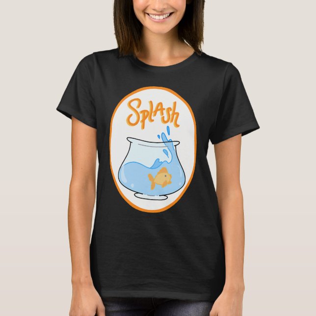 Camiseta Pez dorado salpicadura (Anverso)