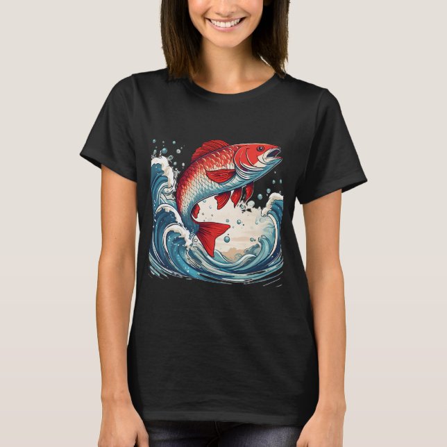 Camiseta Pez Dorado Saltarín (Anverso)