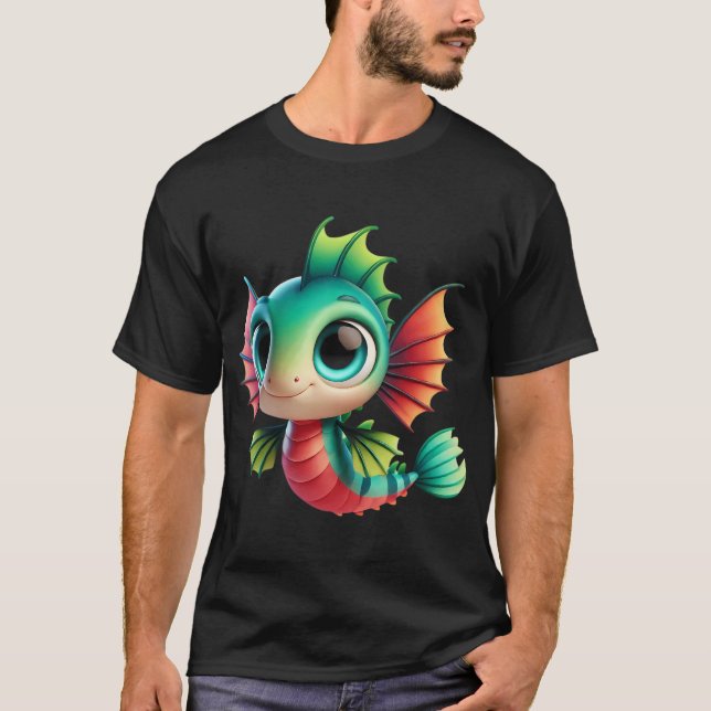Camiseta Pez dragón adorable (Anverso)