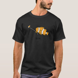 Camiseta Pez Egoísta Teléfono Foto Selfie Palo Naranja Son