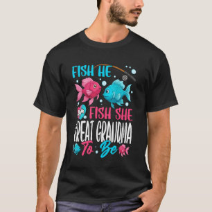 Camiseta Pez él o Pez ella Revelación de género Familia Tat
