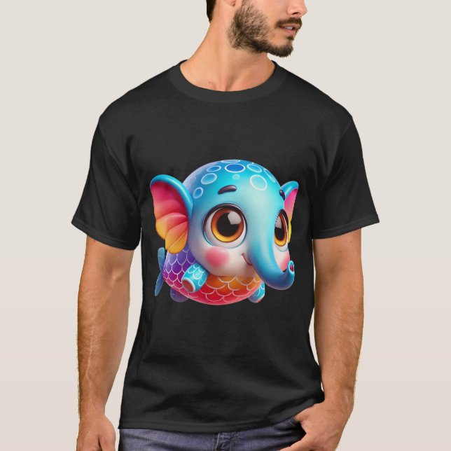 Camiseta Pez elefante adorable (Anverso)